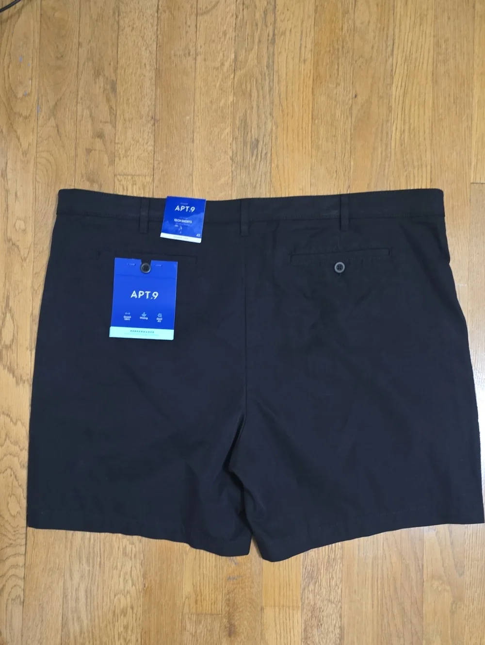 APT. 9 BRAND MEN'S BIG & TALL BLACK SHORTS SIZE 42 SLIM